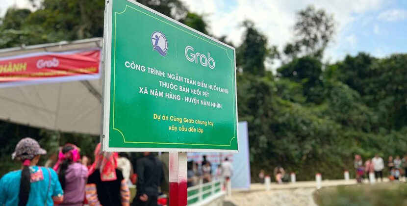 Grab phối hợp xây cầu tại Lai Châu