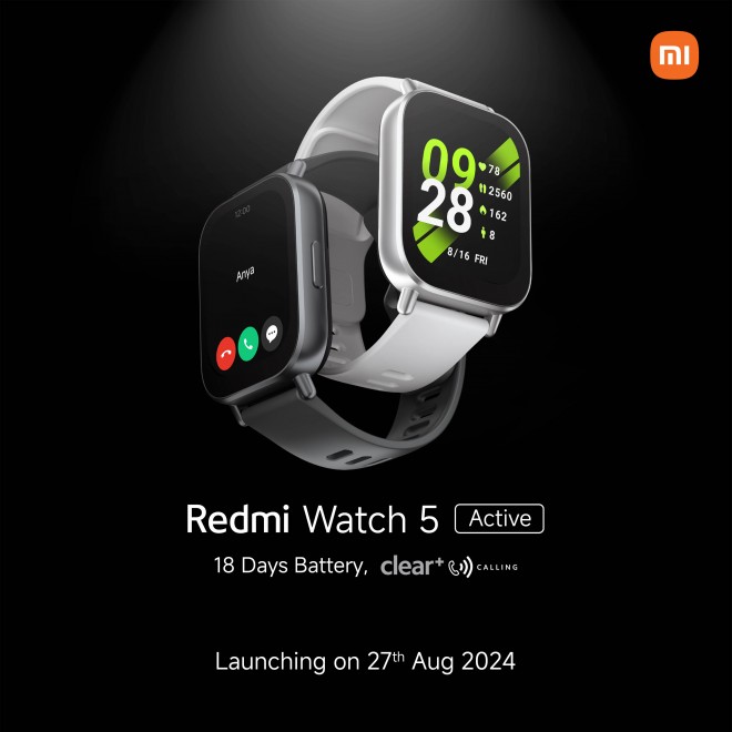 Redmi Watch 5 Active chuẩn bị ra mắt tại Ấn Độ vào tuần tới