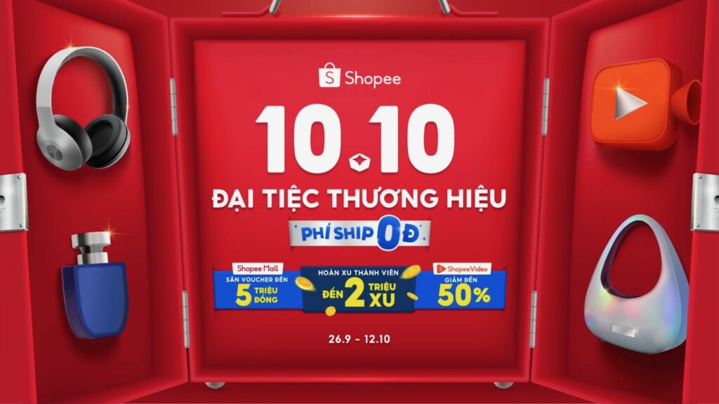 Những điểm nổi bật tại sự kiện "10.10 đại tiệc thương hiệu" của Shopee