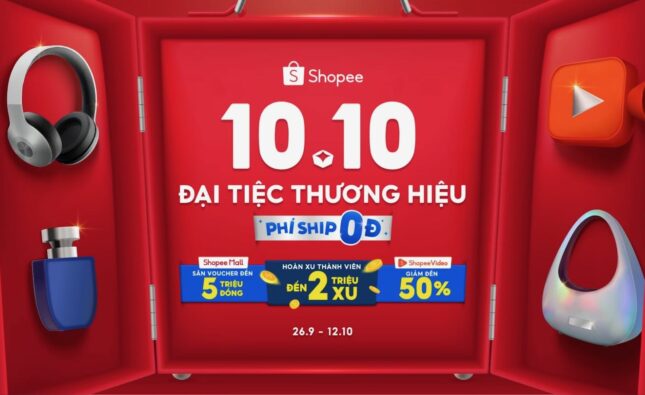 Những điểm nổi bật tại sự kiện "10.10 đại tiệc thương hiệu" của Shopee