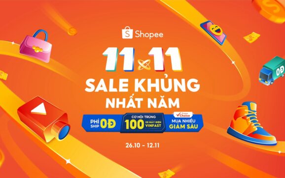 Cơ hội trúng 100 xe máy điện VinFast khi mua sắm trên Shopee 11.11