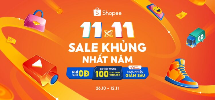 Shopee 11.11: Cơ hội trúng 100 xe máy điện VinFast