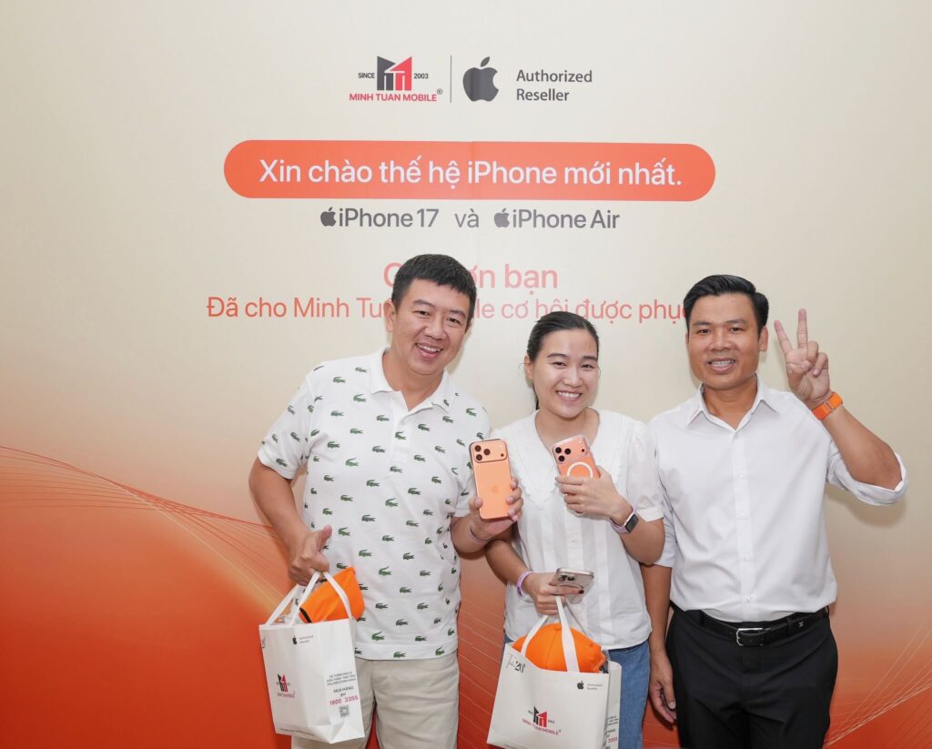 Minh Tuấn Mobile "đồng nhịp thế giới", mở bán iPhone 17 và iPhone Air