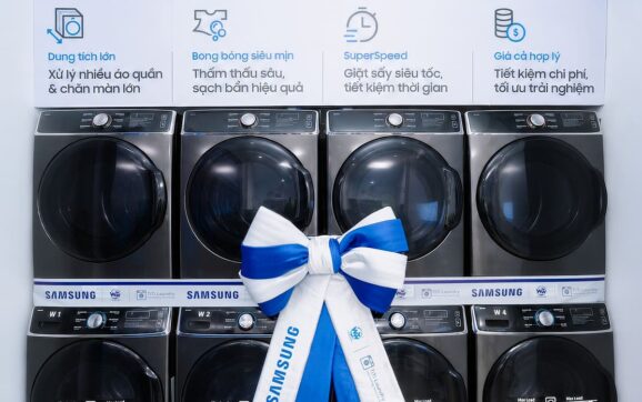Samsung đưa giải pháp giặt sấy công nghiệp vào mô hình cửa hàng tự phục vụ 24/7