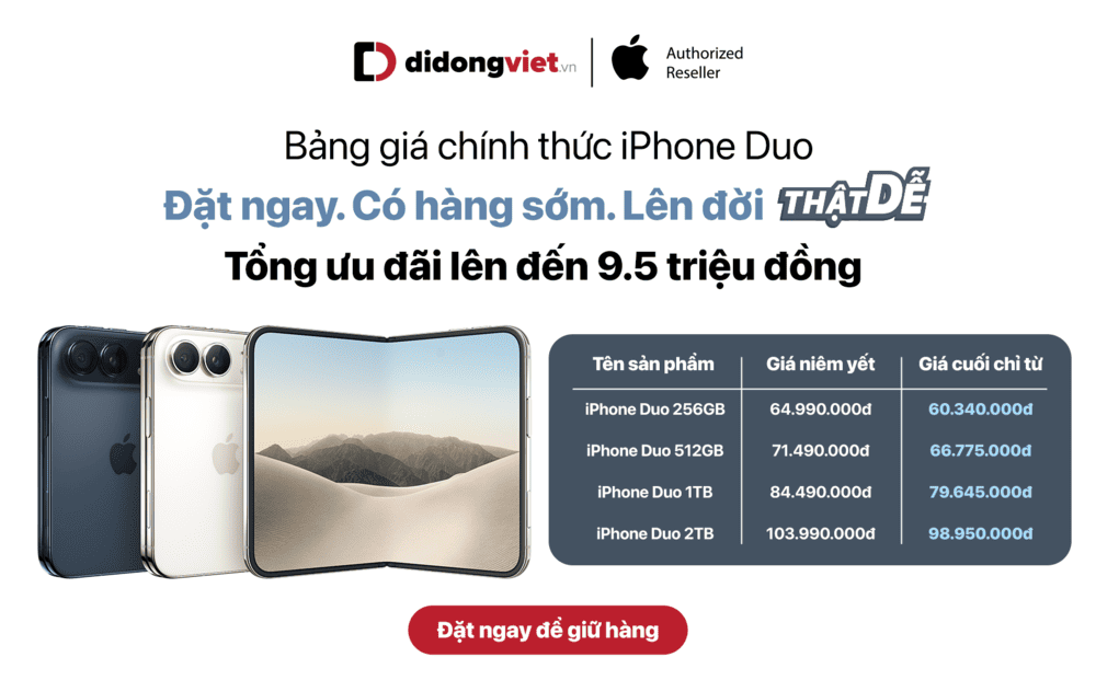 Di Động Việt mở bán iPhone Duo, ưu đãi đến 9,5 triệu đồng